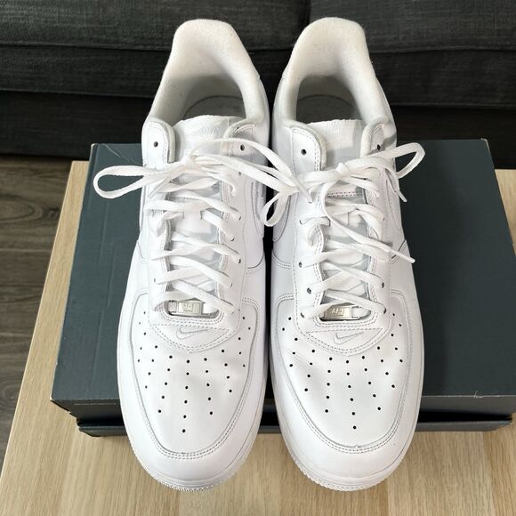 Nike Air Force 1 x Supreme Low Box Logo White CU9225-100 Men's Size 13 - Picture 5 of 12